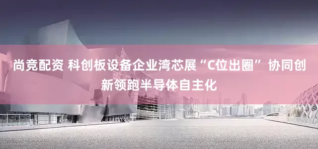 尚竞配资 科创板设备企业湾芯展“C位出圈” 协同创新领跑半导体自主化
